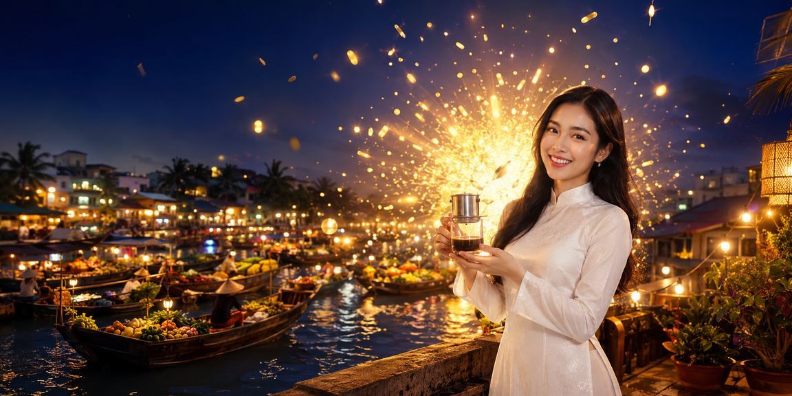 Người dùng tại Cần Thơ thao tác casino trực tuyến trong quán cà phê – điện thoại trên tay